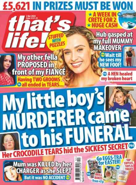 that’s life! UK – 26 March 2026 Cover