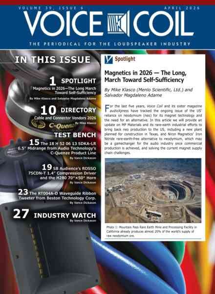 Voice Coil Magazine – April 2026 Cover