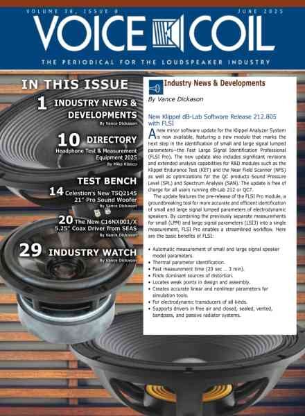 Voice Coil Magazine – June 2025 Cover