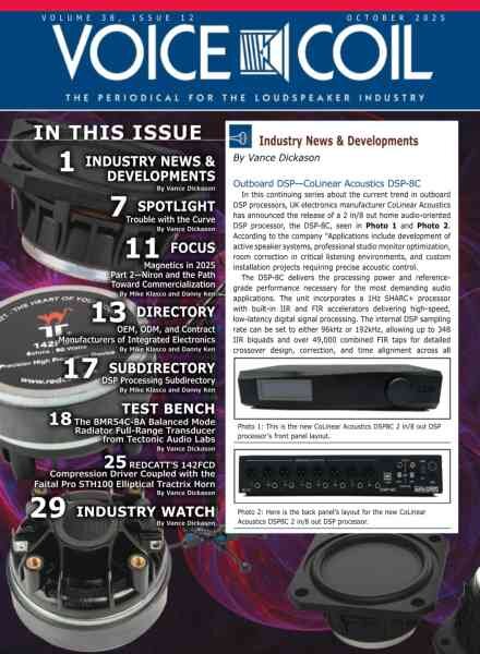 Voice Coil Magazine – October 2025 Cover