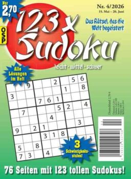 123 x Sudoku – Nr 4 2026