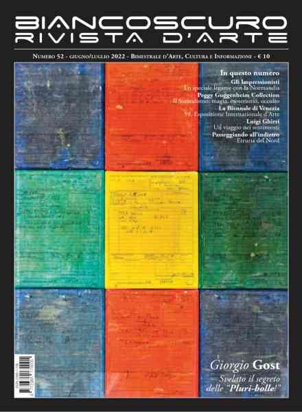 Biancoscuro Rivista d’Arte – Giugno-Luglio 2022 Cover