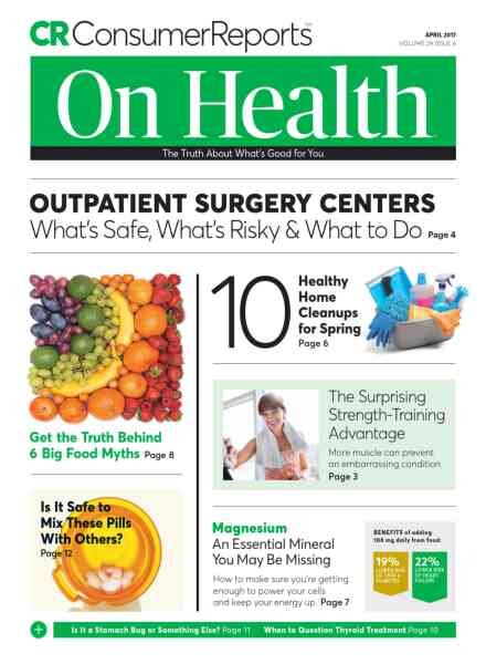 Consumer Reports on Health – April 2017 Cover