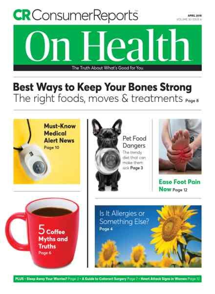 Consumer Reports on Health – April 2018 Cover