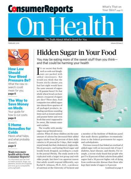 Consumer Reports on Health – February 2016 Cover