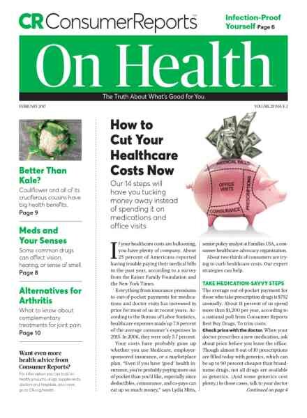Consumer Reports on Health – February 2017 Cover