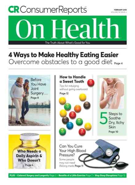 Consumer Reports on Health – February 2018 Cover