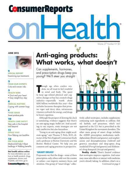 Consumer Reports on Health – June 2015 Cover