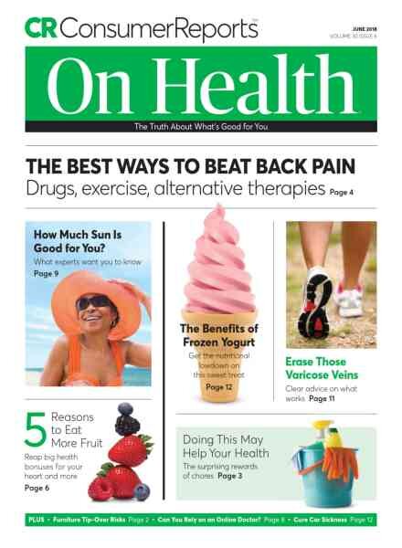 Consumer Reports on Health – June 2018 Cover