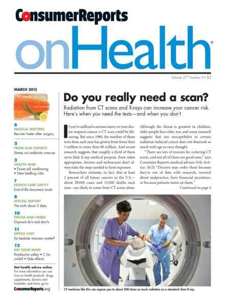 Consumer Reports on Health – March 2015 Cover