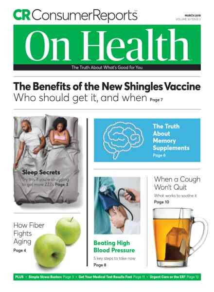 Consumer Reports on Health – March 2018 Cover