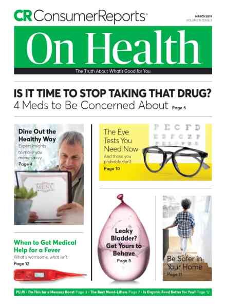 Consumer Reports on Health – March 2019 Cover