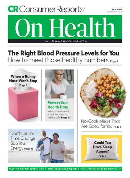 Consumer Reports on Health – March 2020 Cover
