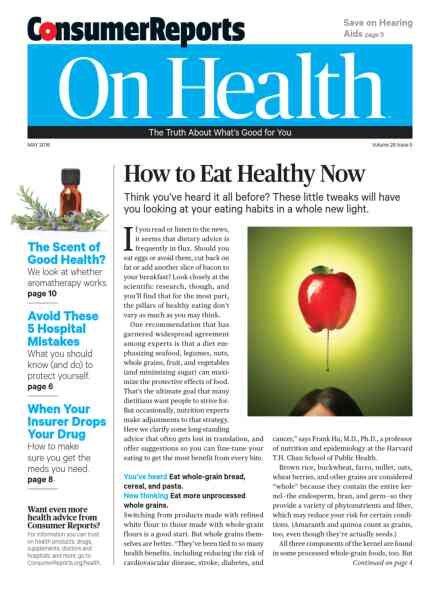 Consumer Reports on Health – May 2016 Cover