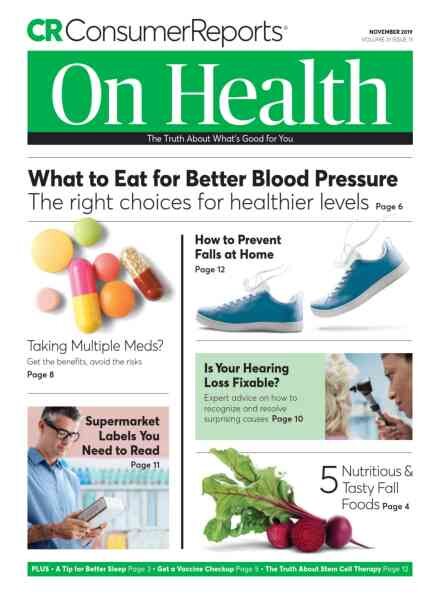 Consumer Reports on Health – November 2019 Cover