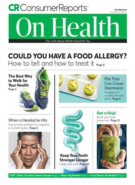 Consumer Reports on Health – October 2018 Cover