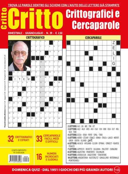 Crittografici & Carcaparole – Giugno-Luglio 2026 Cover