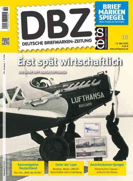 Deutsche Briefmarken-Zeitung – 13 Mai 2026 Cover