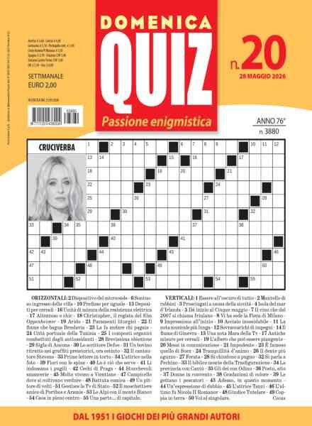 Domenica Quiz – 28 Maggio 2026 Cover