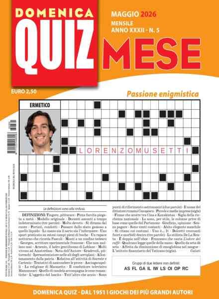 Domenica Quiz Mese – Maggio 2026 Cover
