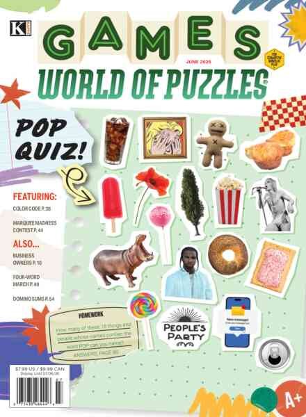 Games World of Puzzles – June 2026 Cover