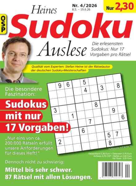 Heines Sudoku Auslese – Nr 4 2026 Cover