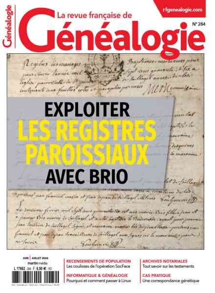 La Revue francaise de Genealogie – Juin-Juillet 2026 Cover