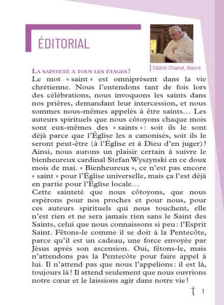 Parole et Priere – Mai 2026 Cover