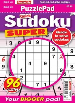 PuzzleLife PuzzlePad Sudoku Super – May 2026