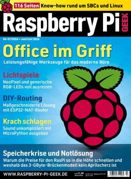 Raspberry Pi Geek – Juni-Juli 2026 Cover