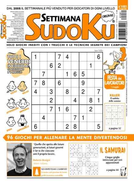 Settimana Sudoku N1081 – 2 Maggio 2026 Cover