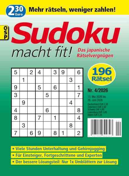 Sudoku macht fit – Nr 4 2026 Cover