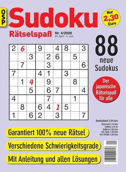Sudoku Ratselspass – Nr 4 2026 Cover