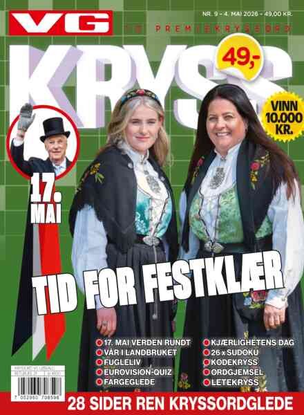VG Kryssord – 4 Mai 2026 Cover