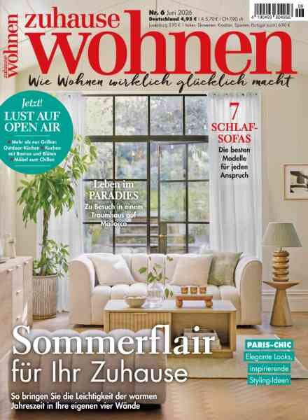 Zuhause Wohnen – Juni 2026 Cover