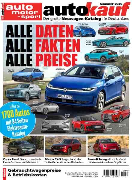 Auto Motor und Sport Autokauf – Sommer 2026 Cover
