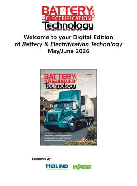 Battery & Electrification Technology – May-June 2026 Cover
