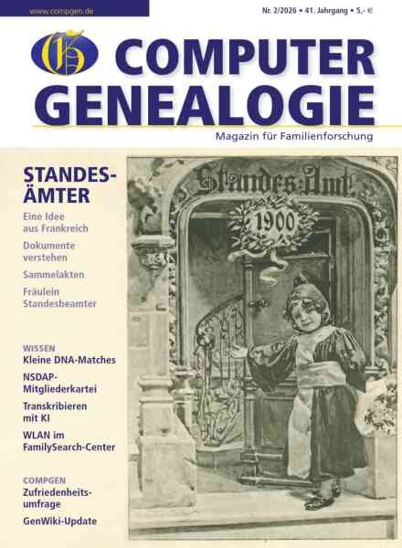 Computer Genealogie – Juni 2026 Cover