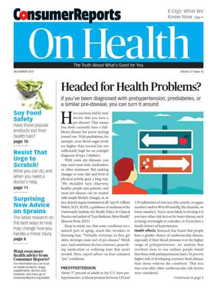 Consumer Reports on Health – December 2015 Cover