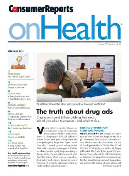 Consumer Reports on Health – February 2015 Cover