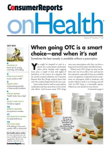 Consumer Reports on Health – July 2015 Cover