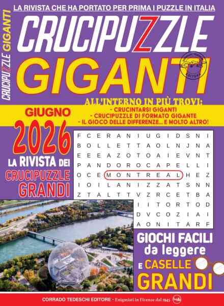 Crucipuzzle Giganti – Giugno 2026 Cover