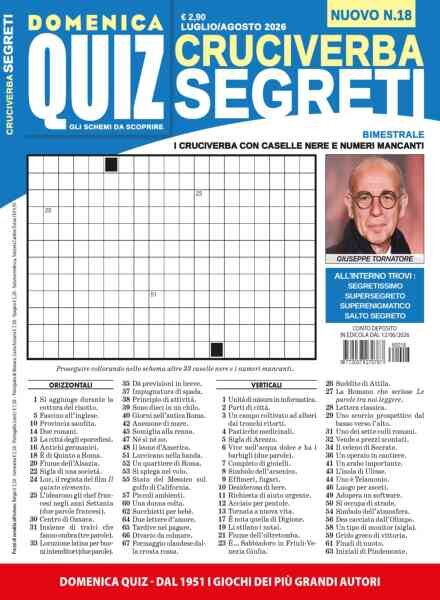 Cruciverba Segreti – Luglio 2026 Cover