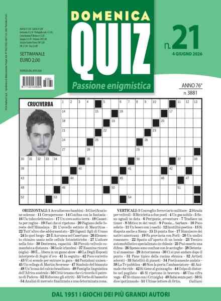 Domenica Quiz – 4 Giugno 2026 Cover