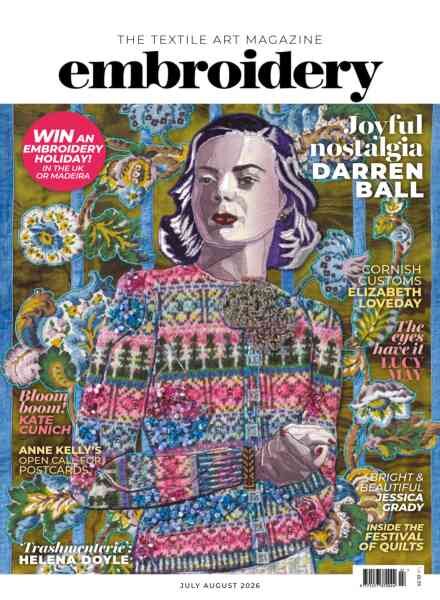 Embroidery Magazine – July-August 2026 Cover