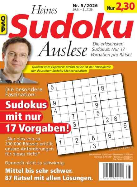 Heines Sudoku Auslese – Nr 5 2026 Cover