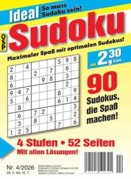 Ideal Sudoku – Nr 4 2026