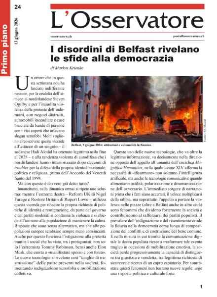 L’Osservatore – 13 Giugno 2026 Cover
