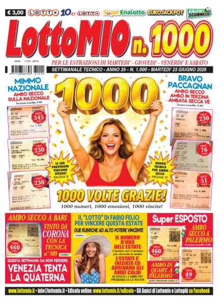 Lottomio del Giovedi – 23 Giugno 2026 Cover