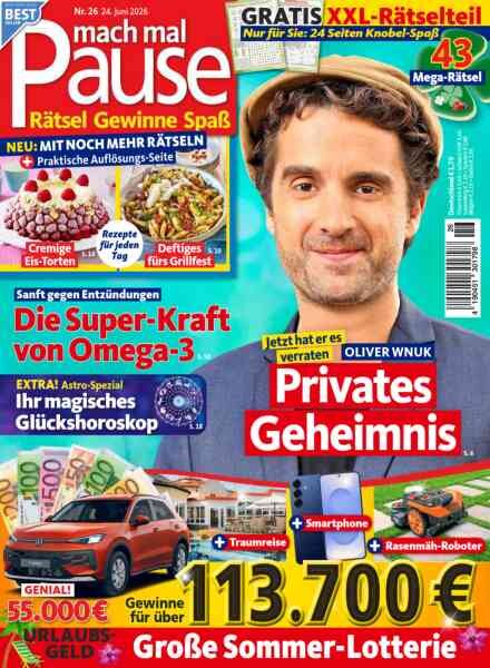 Mach mal Pause – 24 Juni 2026 Cover